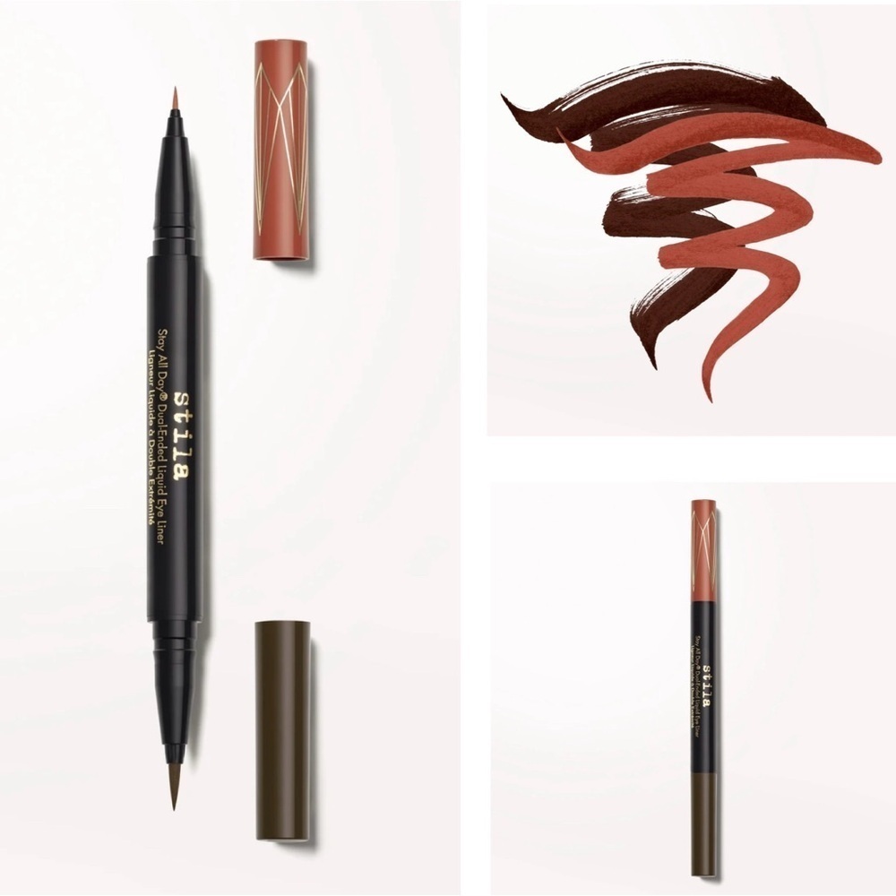 Stila Stay All Day Dual Eyeliner-Origina/Micro (Drk Brwn & Amber) NIB .033 oz - Picture 4 of 4